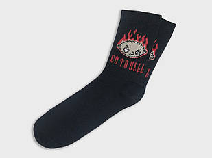 Шкарпетки Rock'n'socks Гриффини Go to hell чорні