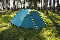 Палатка, четырех, 4, местная, двухслойная, с тамбуром, непромокаемая, туристическая, надёжная, просторная