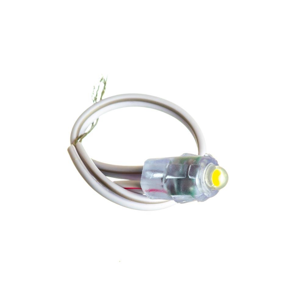 LED світлодіод 12В білий теплий 1led 0.08Вт IP65