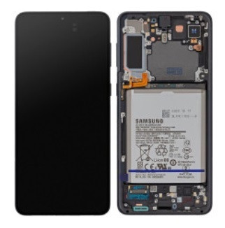 Дисплей Samsung G996 | Galaxy S21 Plus з сенсорним склом рамкою і акумулятором (Сірий) Оригінал