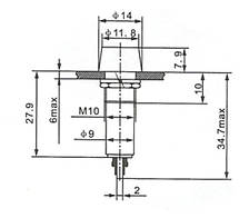 Сигнальний індикатор PL 101 220v (10мм) зелений, фото 3
