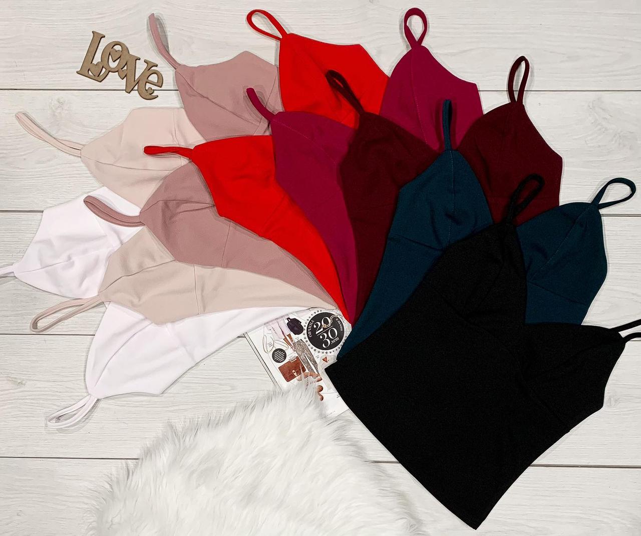 Стильні майки на тонких бретельках усіх кольорів., фото 1