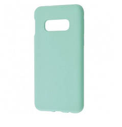 Накладка Silicone Case Full Samsung Galaxy S10e Cyan