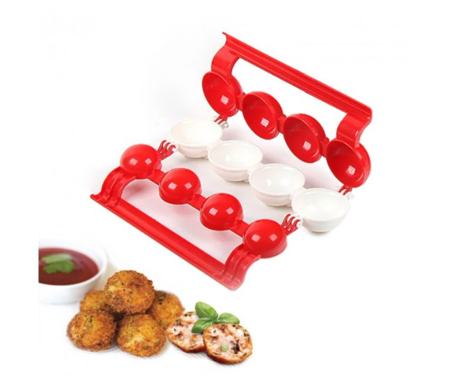 Форма для виготовлення м'ясних фаршированих кульок Stuffed Ball Maker Red + White (s170)