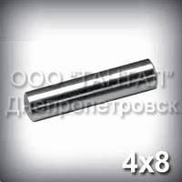 Штифт 4х8 ГОСТ 3128-70 (DIN 7) циліндричний сталевий