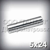 Штифт 5х24 оцинкований ГОСТ 3128-70 (DIN 7) циліндричний сталевий