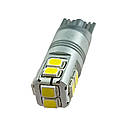 Комплект світлодіодних ламп NAPO LED T10-2835-10smd-15W 12-24V W5W W16W T10 колір світіння білий 2 шт, фото 2