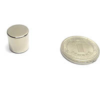 Неодимовий магніт диск D10*H10 сила зчеплення 3,7 кг