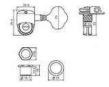 Колки для бас-гітари PAXPHIL JB350 2+2 (CR), фото 3