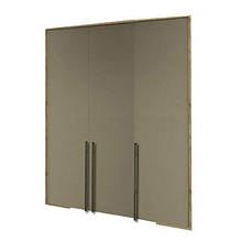 Шафа (шкаф) з ламінованої ДСП в спальню Франческа 3Д дуб вотан/латте Сокме