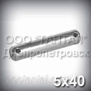 Вісь 5х40 DIN 1443 (ГОСТ 9650-80 тип 2) сталева оцинкована