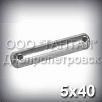 Вісь 5х40 DIN 1443 (ГОСТ 9650-80 тип 2) сталева оцинкована