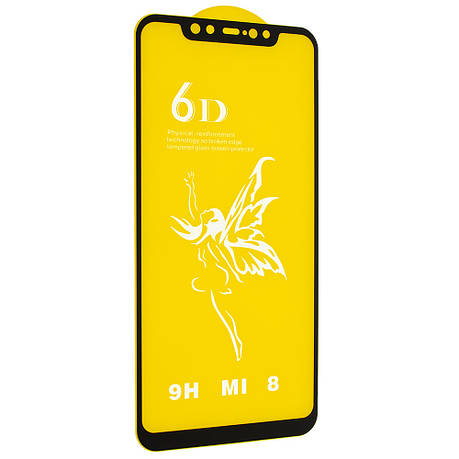 Захисне скло 6D для Xiaomi Mi 8 Black, фото 1