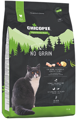 Сухий корм Chicopee (Чікопі) HNL Cat No Grain 1,5 кг холістік для дорослих кішок і котів з м'ясом птиці