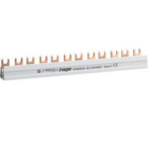 Фазна Шина 2P 12M 10 мм² Hager KDN263A
