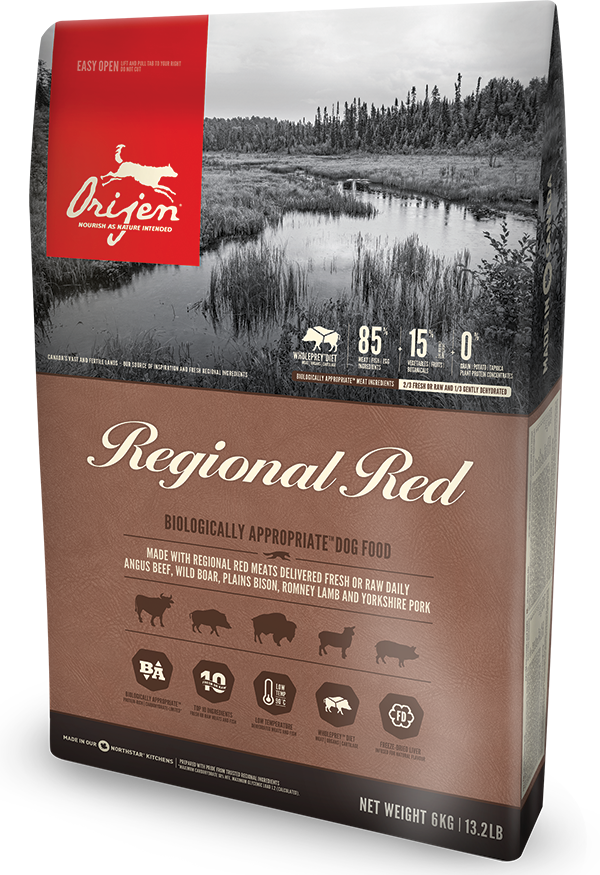 Сухий корм Orijen Regional Red Dog 6 кг для собак всіх порід і вікових груп (яловичина, кабан, бізон, ягнении,