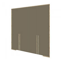 Шафа (шкаф) з ламінованої ДСП в спальню Франческа 4Д дуб вотан/латте Сокме