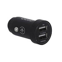 АЗУ ERGO ECC-224 Mini 2.4A 2xUSB Car Charger (black)