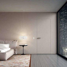 Двері прихованого монтажу RAL9003 зовнішні/дзеркало всередині, відкр. нуручне