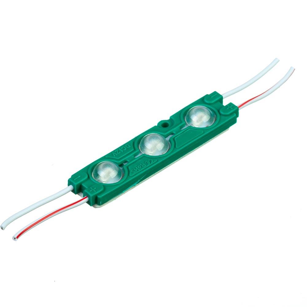 Модуль світлодіодний зелений 12 в smd5730 3LED 1.5Вт герметичний