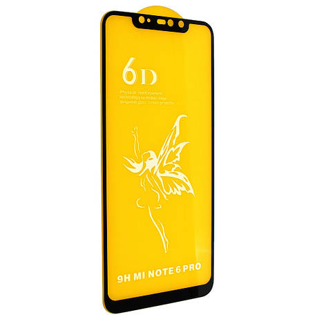Захисне скло 6D для Xiaomi Redmi Note 6 / Note 6 Pro Black, фото 1