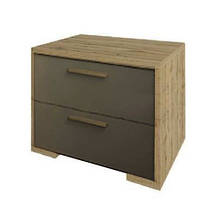 Тумба приліжкова з ламінованої ДСП в спальню Франческа дуб вотан/латте Сокме