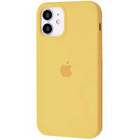 Чехол Full Silicone Case для iPhone 12 / 12 Pro Yellow (силиконовый чехол желтый силикон кейс на айфон 12 про)