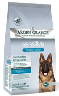 Сухий корм Arden Grange Puppy і Junior Sensitive 12 кг для собак океанічна риба і картопля