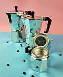 Гейзерна кавоварка на 6 чашок 300 мл з алюмінію Edenberg EB-3782 Кавоварка на газову плиту, фото 5