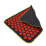 Набір для йоги 3в1 Килимок для йоги + Масажний килимок Аплікатор Кузнєцова + валик OSPORT Set 30 (n-0061) Чорно-червоний, фото 6