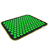 Масажний килимок Аплікатор Кузнєцова (акупунктурний голчастий масажер для спини) OSPORT Lite 50 (apl-004) Чорно-зелений, фото 2