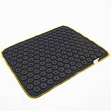 Масажний килимок Аплікатор Кузнєцова (акупунктурний голчастий масажер для спини) OSPORT Lite 50 (apl-004) Чорно-чорний, фото 2