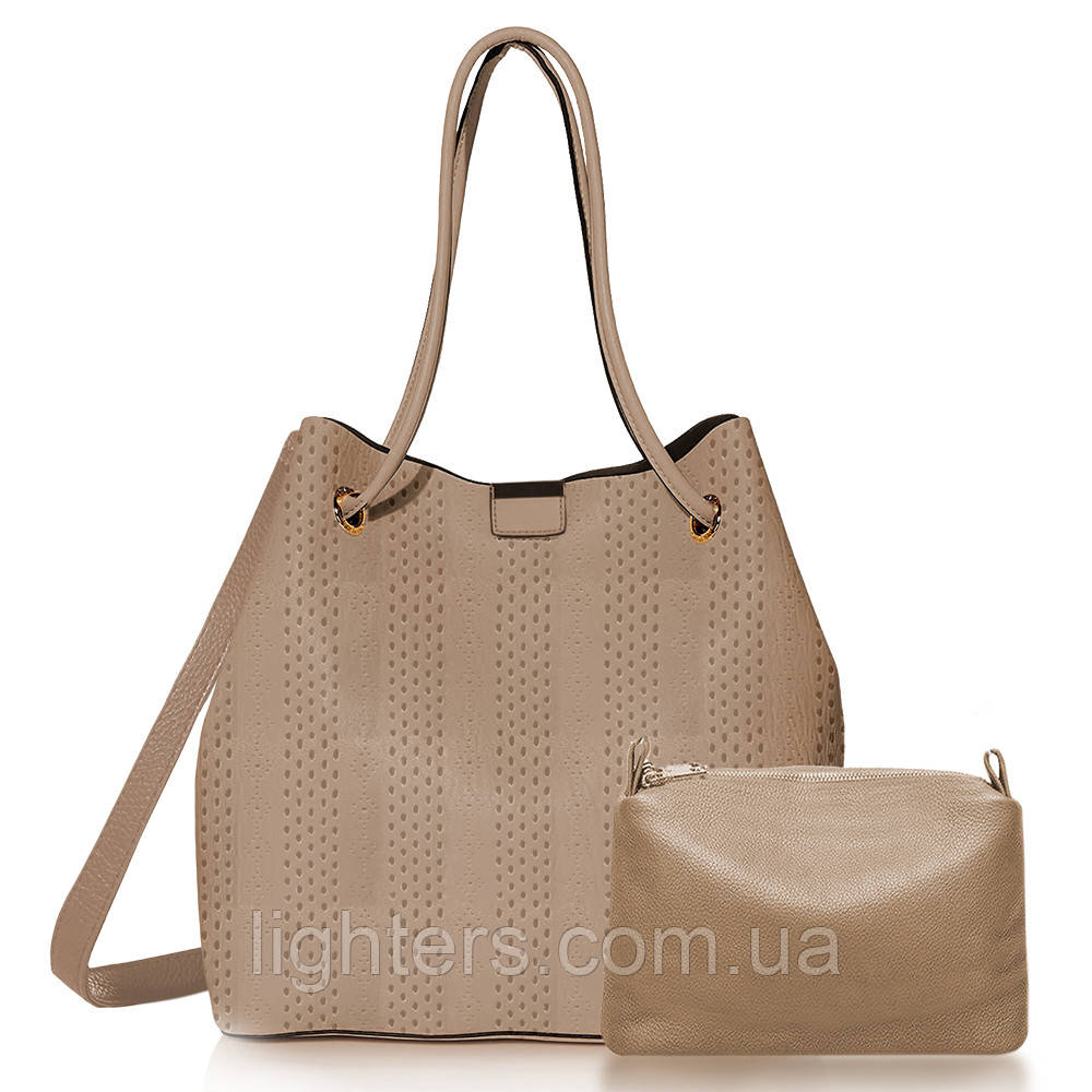 Сумка жіноча Fashion 2 в 1 коричнева 408017K, фото 1
