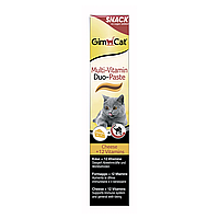 Ласощі для кішок GimCat Multi-Vitamin Duo-Paste Cheese + 12 Vitamins 50 г (мультивітамін)