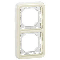 Plexo Рамка 2-постова вертикальна, ІР55, білий Legrand 69696