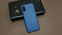 Чехол бампер силиконовый для Samsung Galaxy A02 (A022) ( Самсунг ) цвет синий Soft-touch Микрофибра