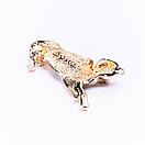 Брошка-кулон "Ягуар" 60х35мм Золотистий, фото 2