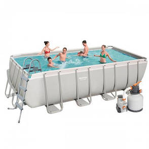 Каркасний басейн 56671 (488 х 244 х 122 см) (2006 л/год, дозатор, драбина, тент), фото 2