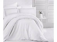 Elegant White Набор постельного белья страйп сатин хлопок 200х220 Белый