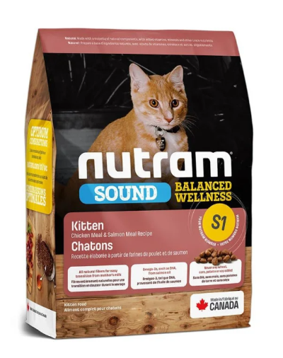 Корм холистик NUTRAM Sound Balanced Wellness Kitten 20 кг для котят всех пород