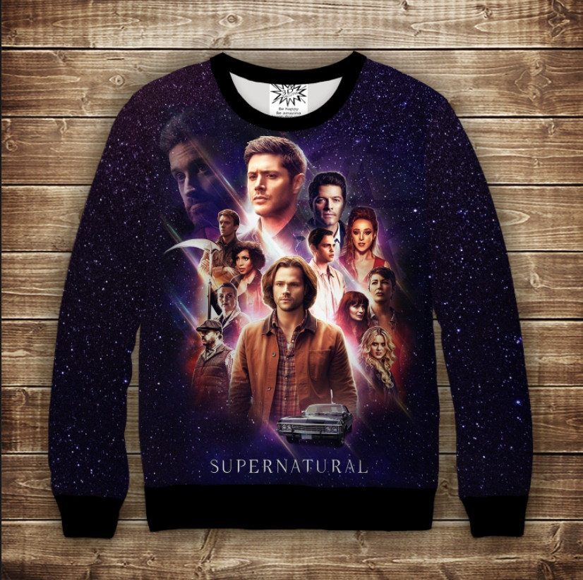 Світшот 3D Supernatural Stars
