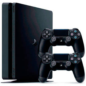 Ігрова консоль Sony PlayStation 4 PRO 1 TB з 2 геймпадами (Black)