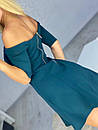 Сукня з приспущеними плечами жіноча ПЛЯШКА (ПОШТУЧНО), фото 3