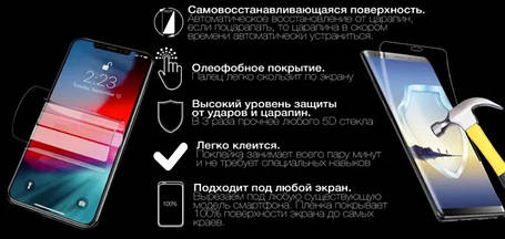 Гідрогелева захисна плівка AURORA AAA на Nokia C1 на весь екран прозора, фото 2