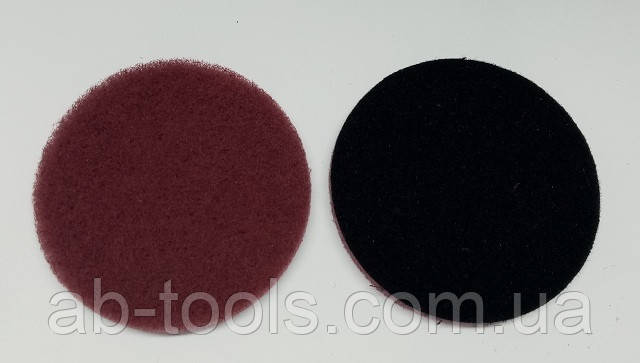 Диск скотч брайт 50 мм Р400 бордо полірувальний, фото 1