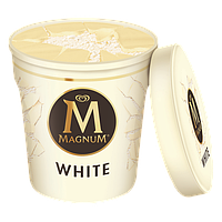 Морозиво Магнум Білий Шоколад у Відрі "Magnum pint White chocolate" 440мл/297г 8шт