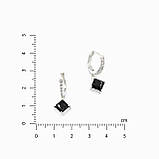 Срібний комплект Сіріус з чорним каменем, фото 2