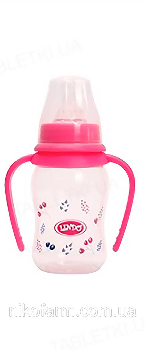 Пляшка для годування Lindo LI 146 рожевий 125 мл від 0 міс.