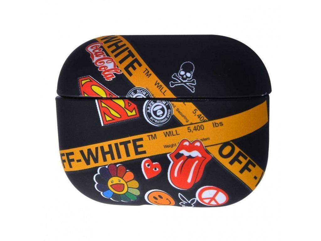 Чохол для навушників AirPods Pro (Без карабіна) Off White Stickers
