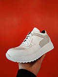 Стильні жіночі білі шкіряні кросівки 36-41 р-р, фото 6